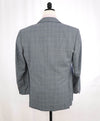 $1,895 CANALI - Gray Windowpane Textured Light Wool Blazer - 40R