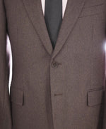 $3,295 ERMENEGILDO ZEGNA - Brown Textured Weave "10 POCKET" Flannel Blazer - 40S