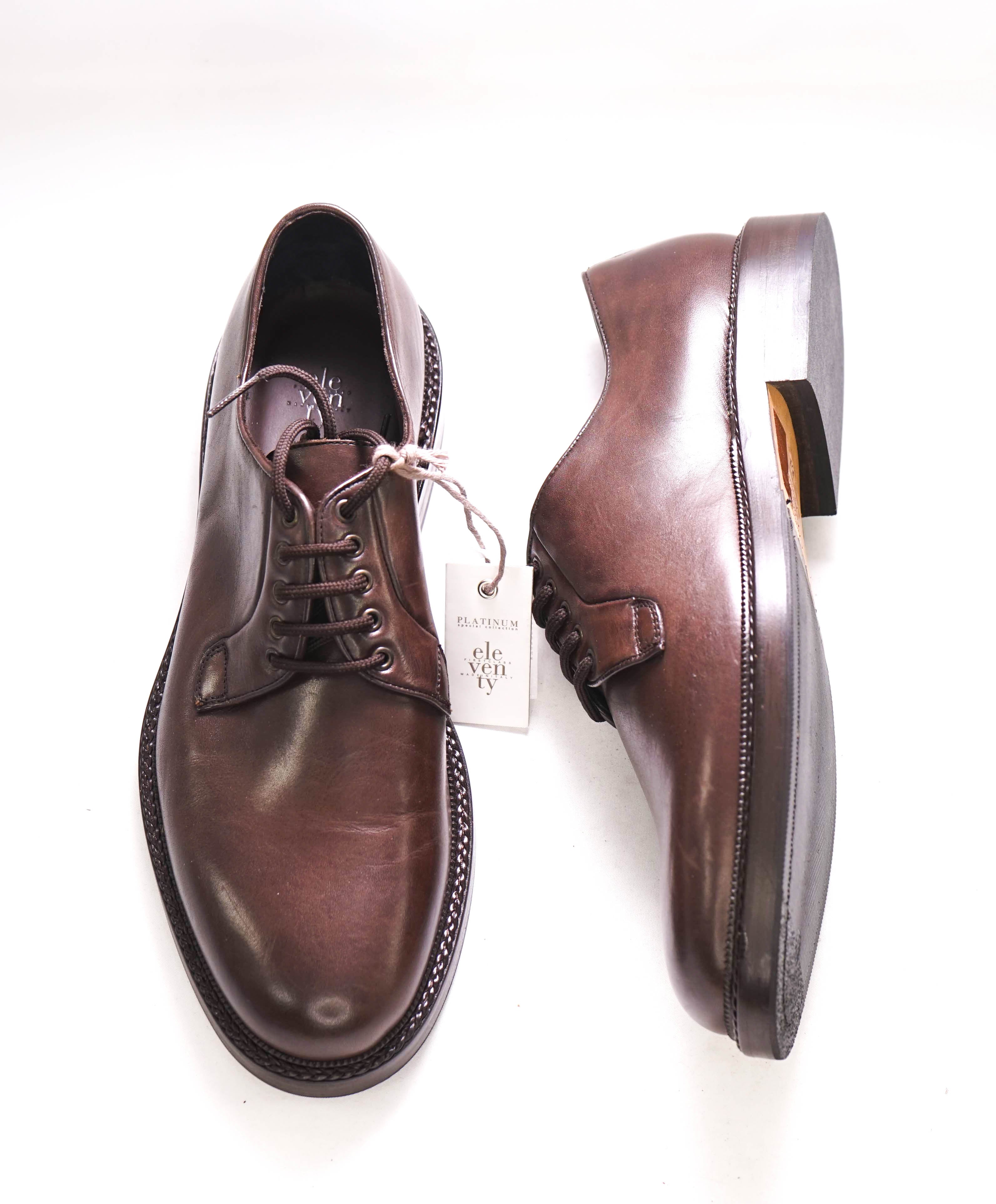 $595 ELEVENTY - Brown Derby Brunello Dress Shoes - 9 US (42EU)