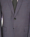 HUGO BOSS - "BIELLA SUPER 100" Navy & Red Notch Check 2-Btn Blazer - 42S