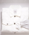 $795 ELEVENTY - *DENIM* White Cotton/Linen Metal Button Jacket - (M)