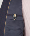 HUGO BOSS - "BIELLA SUPER 100" Navy & Red Notch Check 2-Btn Blazer - 42S