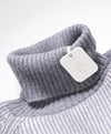 $695 ELEVENTY - Green Ribbed *PLATINUM* Wool Turtleneck Sweater - M