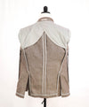 ARMANI COLLEZIONI - Neutral Brown DOUBLE BREASTED Semi-Lined Linen Blazer -  38R