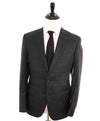 $3,750 ISAIA - Gray Windowpane "160's" *CLOSET STAPLE* Coral Pin Suit - 40R