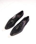 $850 SALVATORE FERRAGAMO -  Modern Round Toe Oxfords Black Leather - 8.5 E US