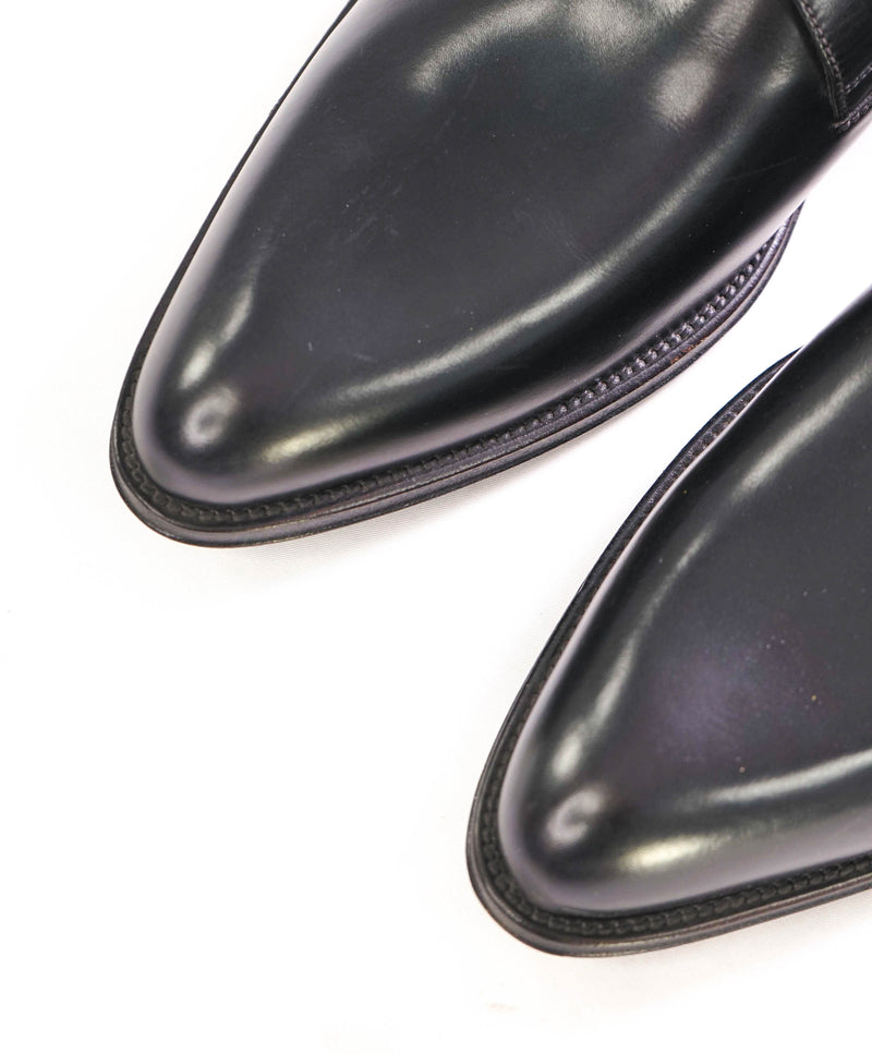 $850 SALVATORE FERRAGAMO -  Modern Round Toe Oxfords Black Leather - 8.5 E US