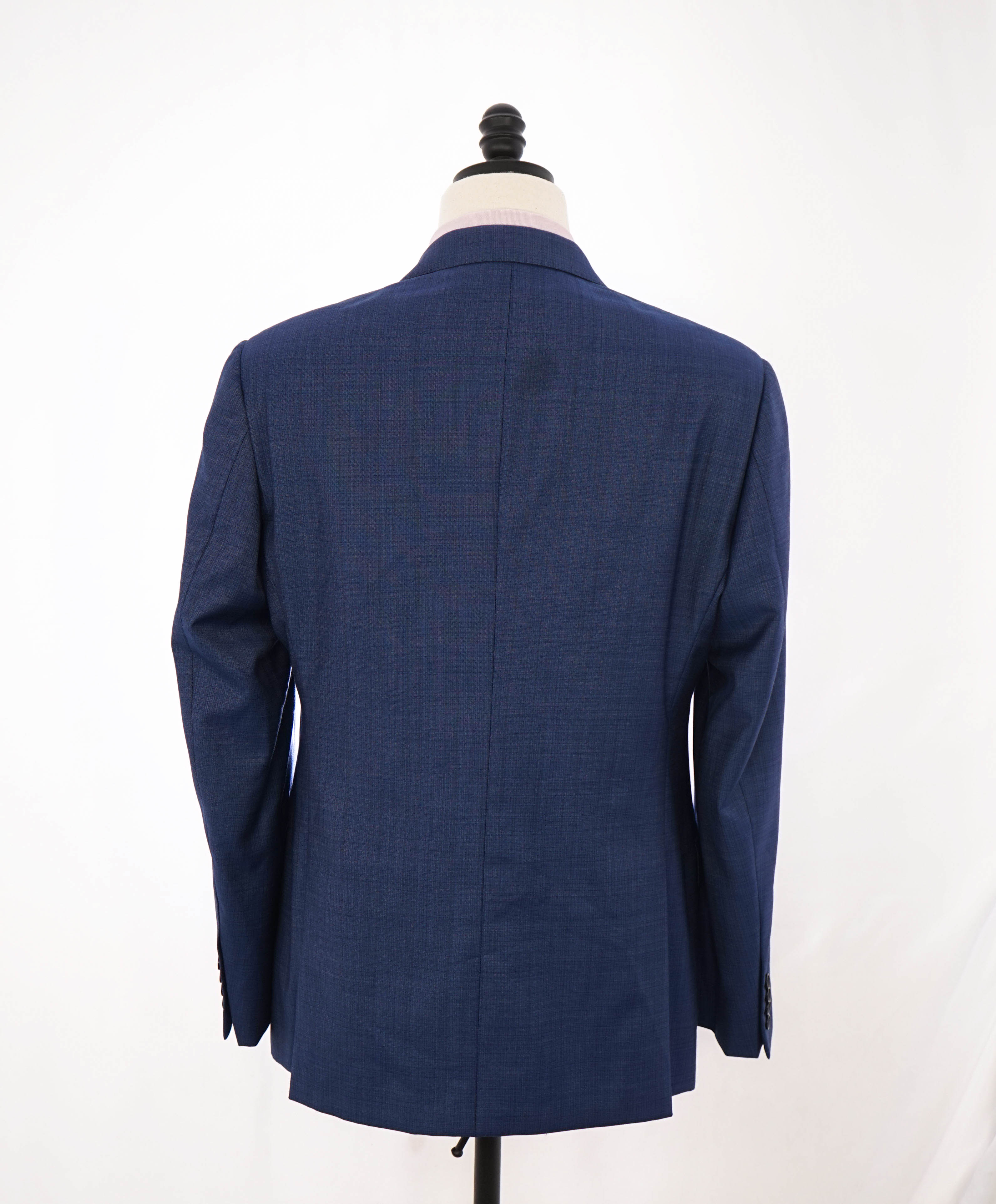 $1,595 EMPORIO ARMANI- Blue *G lIne* Cobalt Check Wool Blazer - 42R