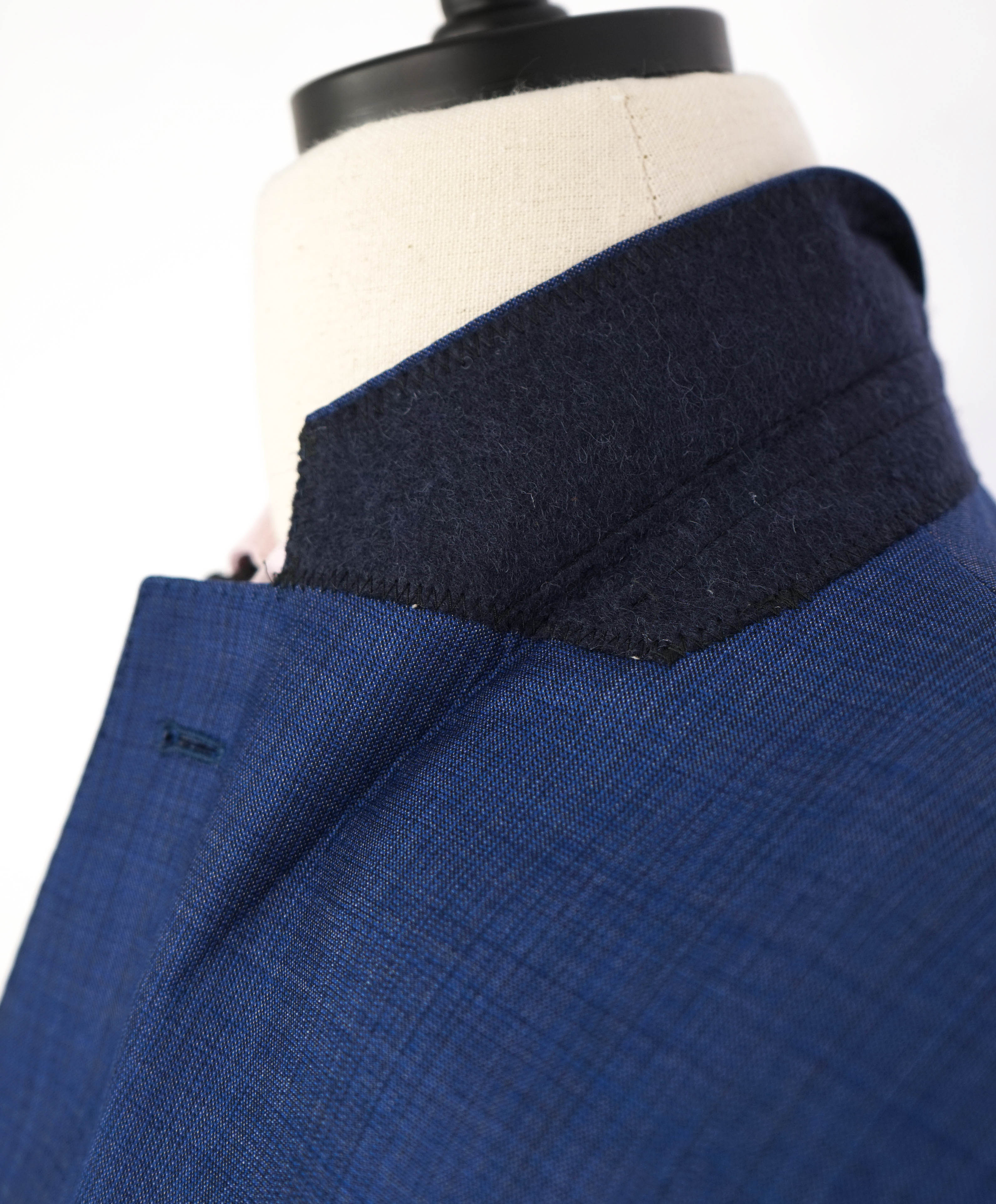 $1,595 EMPORIO ARMANI- Blue *G lIne* Cobalt Check Wool Blazer - 42R