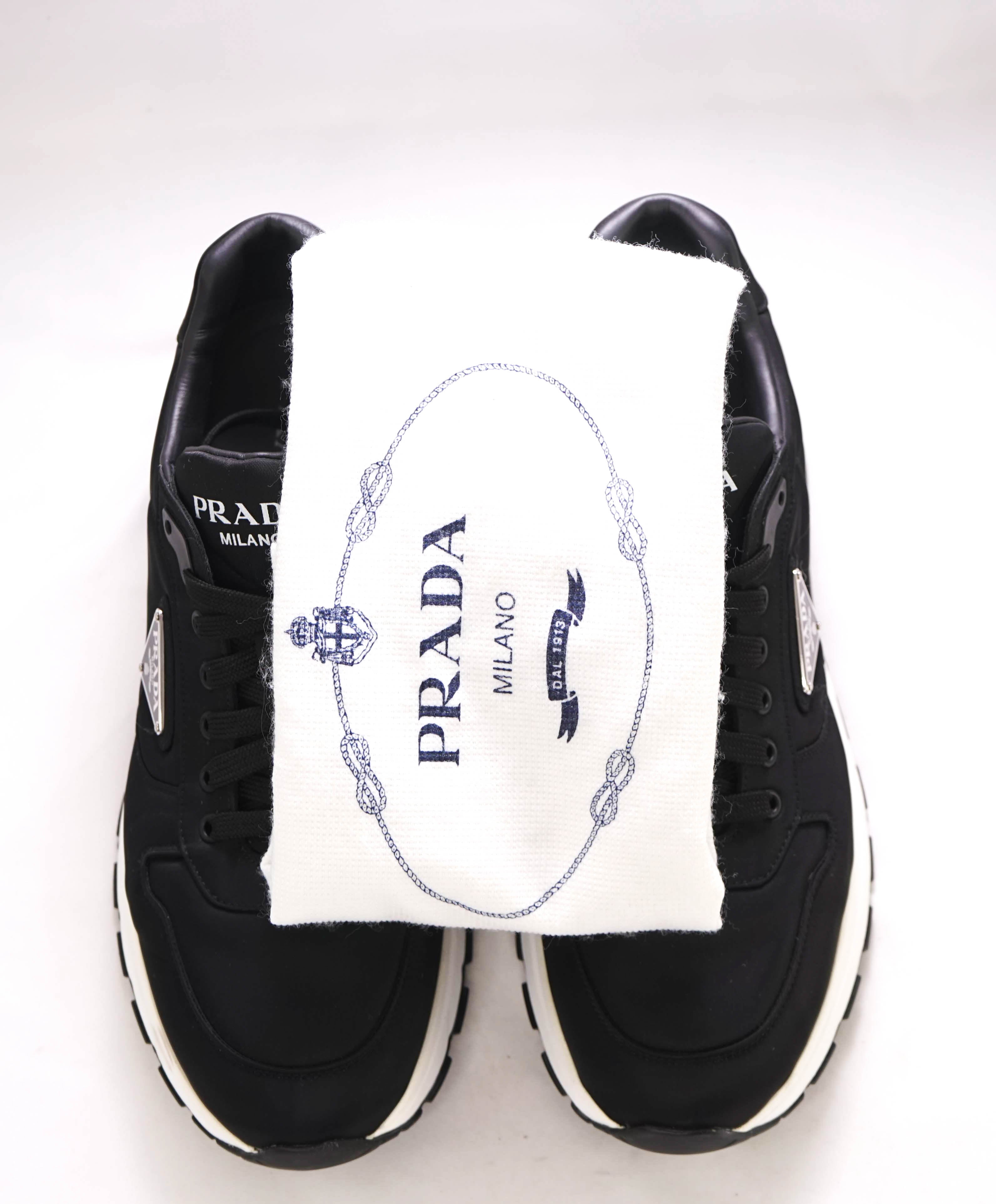 $1,100 PRADA - "RE-NYLON" 100% REGENERATED NYLON SNEAKER Black  - 12.5 US (11.5 IT)