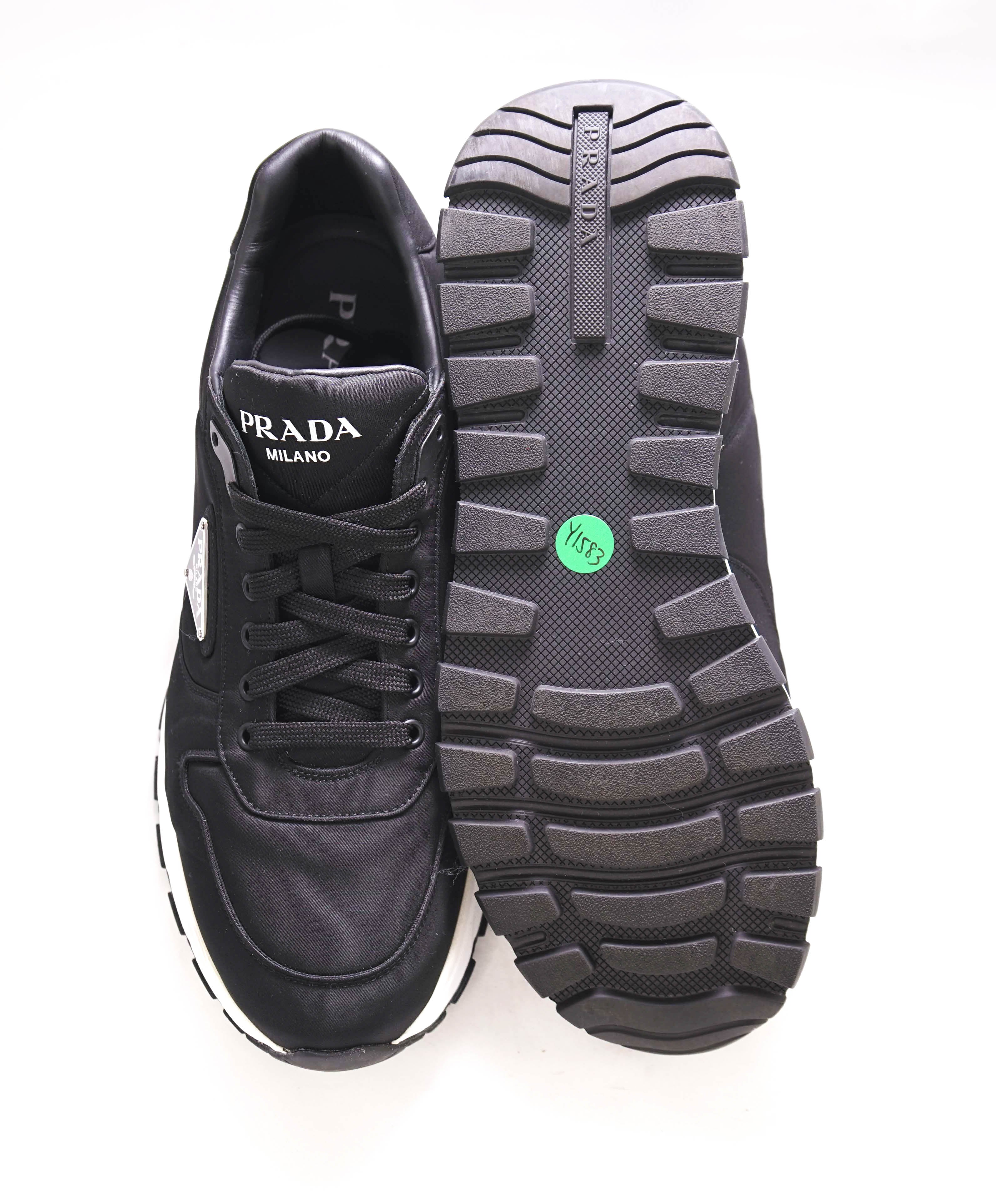 $1,100 PRADA - "RE-NYLON" 100% REGENERATED NYLON SNEAKER Black  - 12.5 US (11.5 IT)