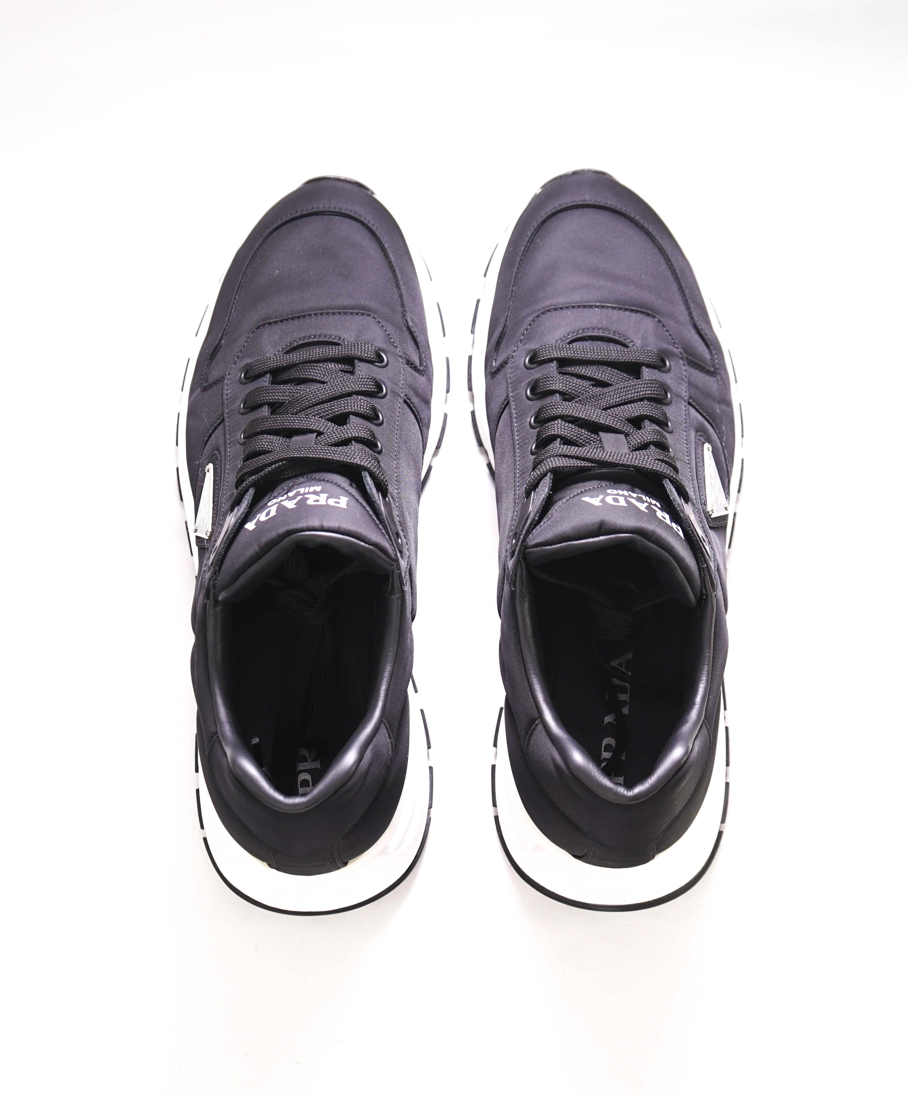 $1,100 PRADA - "RE-NYLON" 100% REGENERATED NYLON SNEAKER Black  - 12.5 US (11.5 IT)