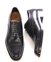 $1,595 SANTONI - "GOODYEAR WELT” Cap-toe Oxfords Black Leather - 11.5 US (10.5 IT)