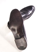 $1,595 SANTONI - "GOODYEAR WELT” Cap-toe Oxfords Black Leather - 11.5 US (10.5 IT)