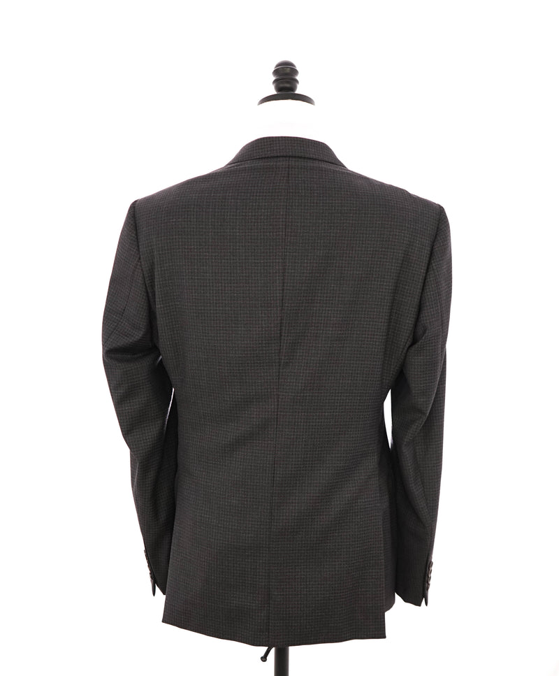 ARMANI COLLEZIONI - “M Line” Micro-Check Basket Weave Gray Suit 