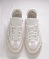 $750 SALVATORE FERRAGAMO - *BORG 5* White/Gray Gancini Sneaker - 10 M US