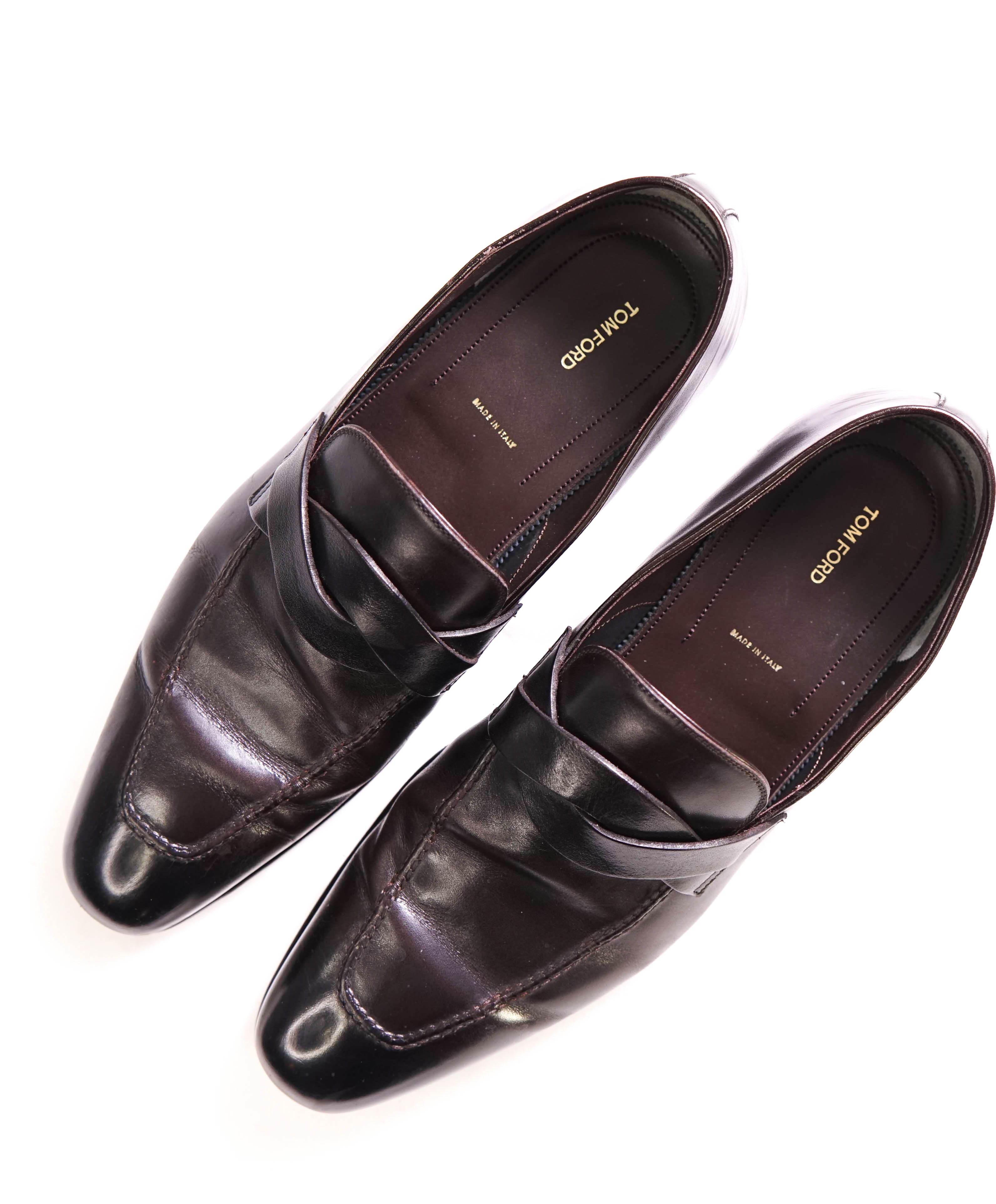 $1,790 TOM FORD - "TWIST" Brown Loafers - 11 US (10)