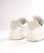 $750 SALVATORE FERRAGAMO - *BORG 5* White/Gray Gancini Sneaker - 10 M US