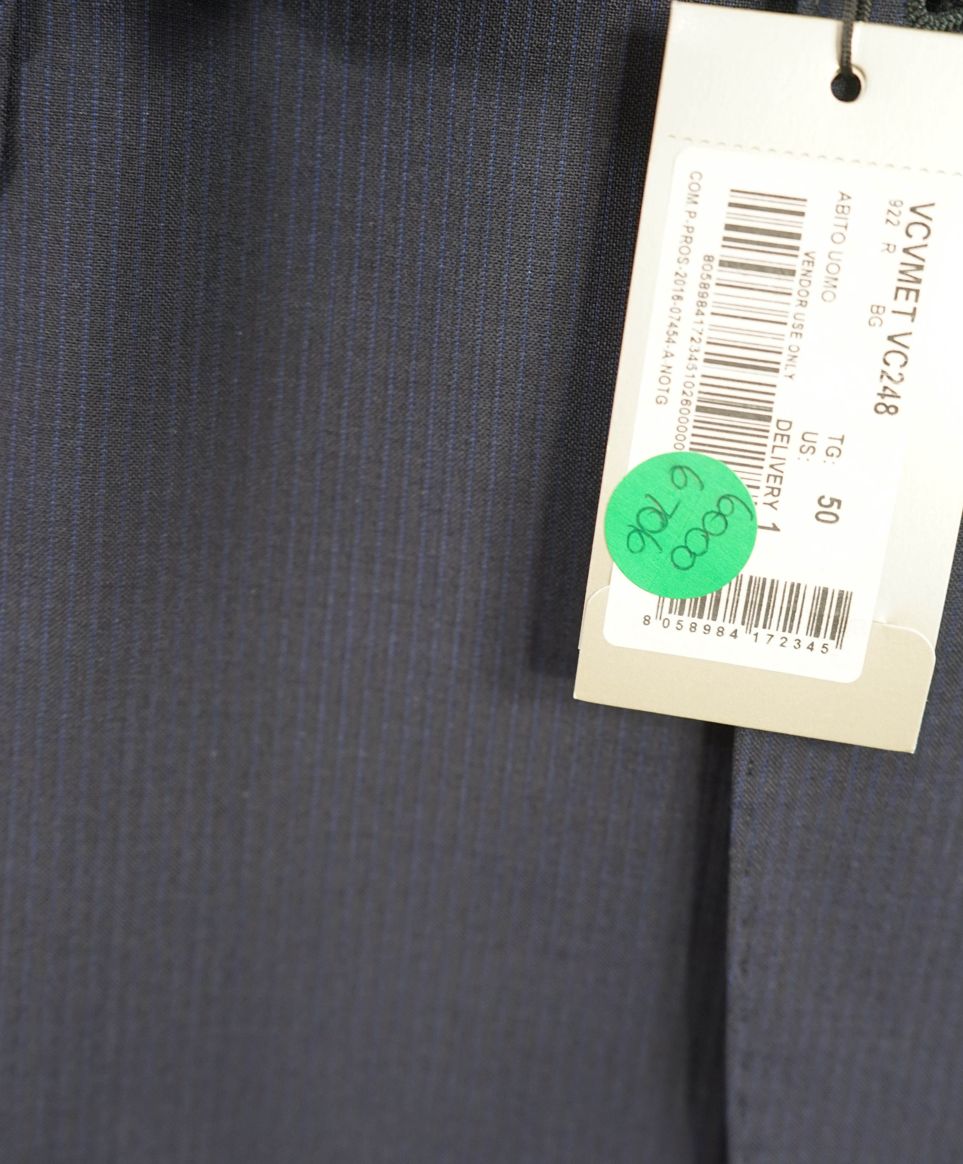 ARMANI COLLEZIONI - “M Line” Micro Rope Stripe Navy Blue Suit - 40R