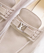 $1,170 LOUIS VUITTON - Neutral/Ivory *ESTATE* Summer Walk Logo Loafers - 10 US (9 LV)