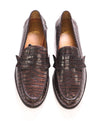 $1,145 CHRISTIAN LOUBOUTIN - *NO PENNY* Brown Crocodile Loafers - 10.5 US (43.5 EU)