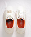 $795 SANTONI - White Leather Double Buckle Full Leather Sneakers - 10 US (9 IT)