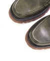 $930 SALVATORE FERRAGAMO - *BLEEKER* Green Leather Lug Sole Loafer - 12 D US