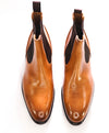 $1,295 SANTONI - Cognac Brown Lug Sole Slip On PREMUM Boot - 6 US (5 IT)