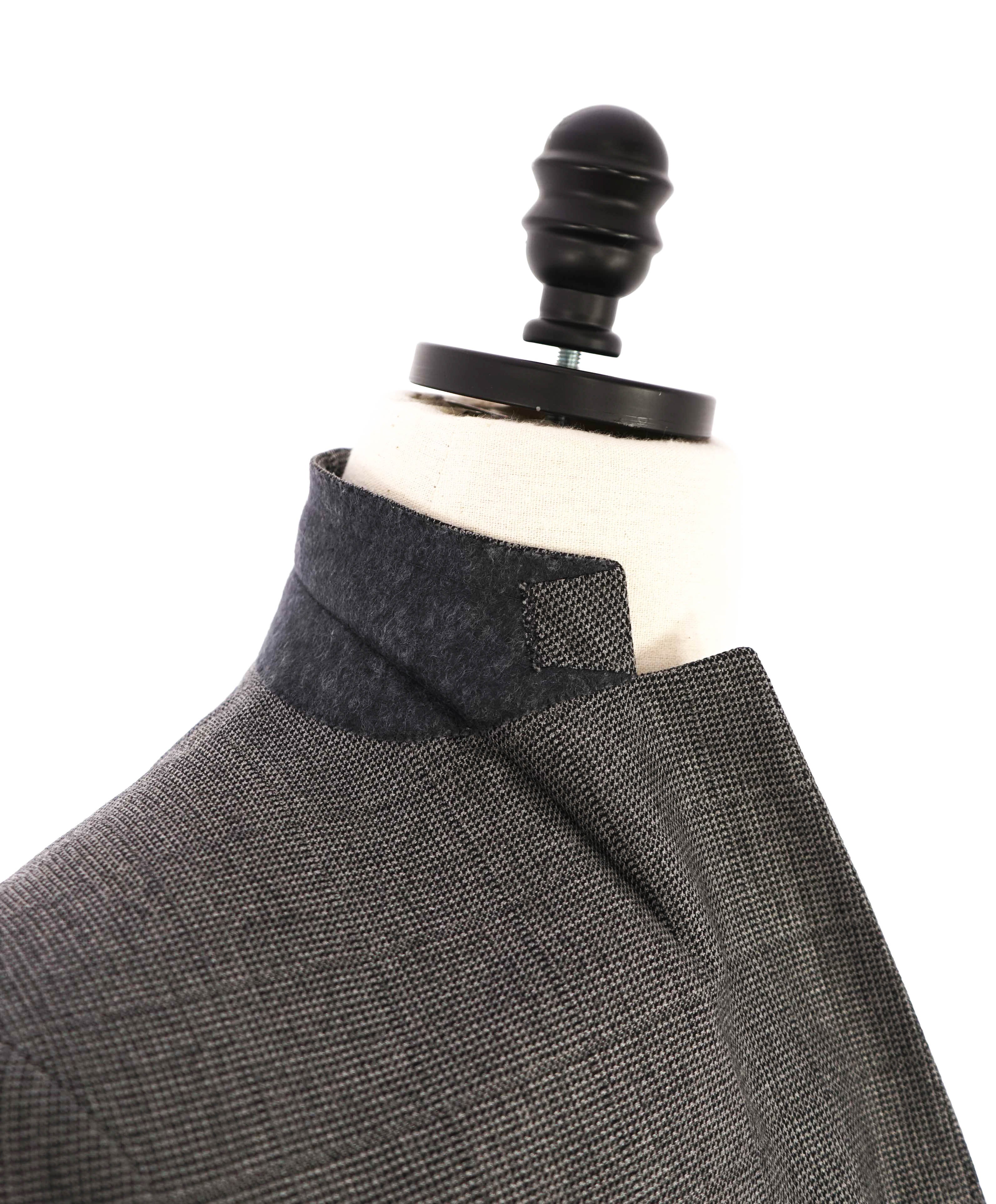 BRIONI - Mini Houndstooth WOOL / SILK Suit Gray/Blk/White *SLIM* Hand Made In Italy - 38R