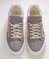 $750 SALVATORE FERRAGAMO - *BORG 5* Gray/Salmon Gancini Sneaker - 10 M US