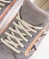 $750 SALVATORE FERRAGAMO - *BORG 5* Gray/Salmon Gancini Sneaker - 10 M US