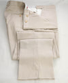 ISAIA - Stone Color Flat Front Cotton Dress Pants - 36W