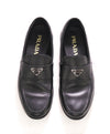 $950 PRADA - Black Saffiano Leather LOGO Loafers - 7 US (6 Prada)