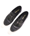 $950 PRADA - Black Saffiano Leather LOGO Loafers - 7 US (6 Prada)