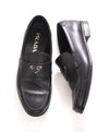 $950 PRADA - Black Saffiano Leather LOGO Loafers - 7 US (6 Prada)