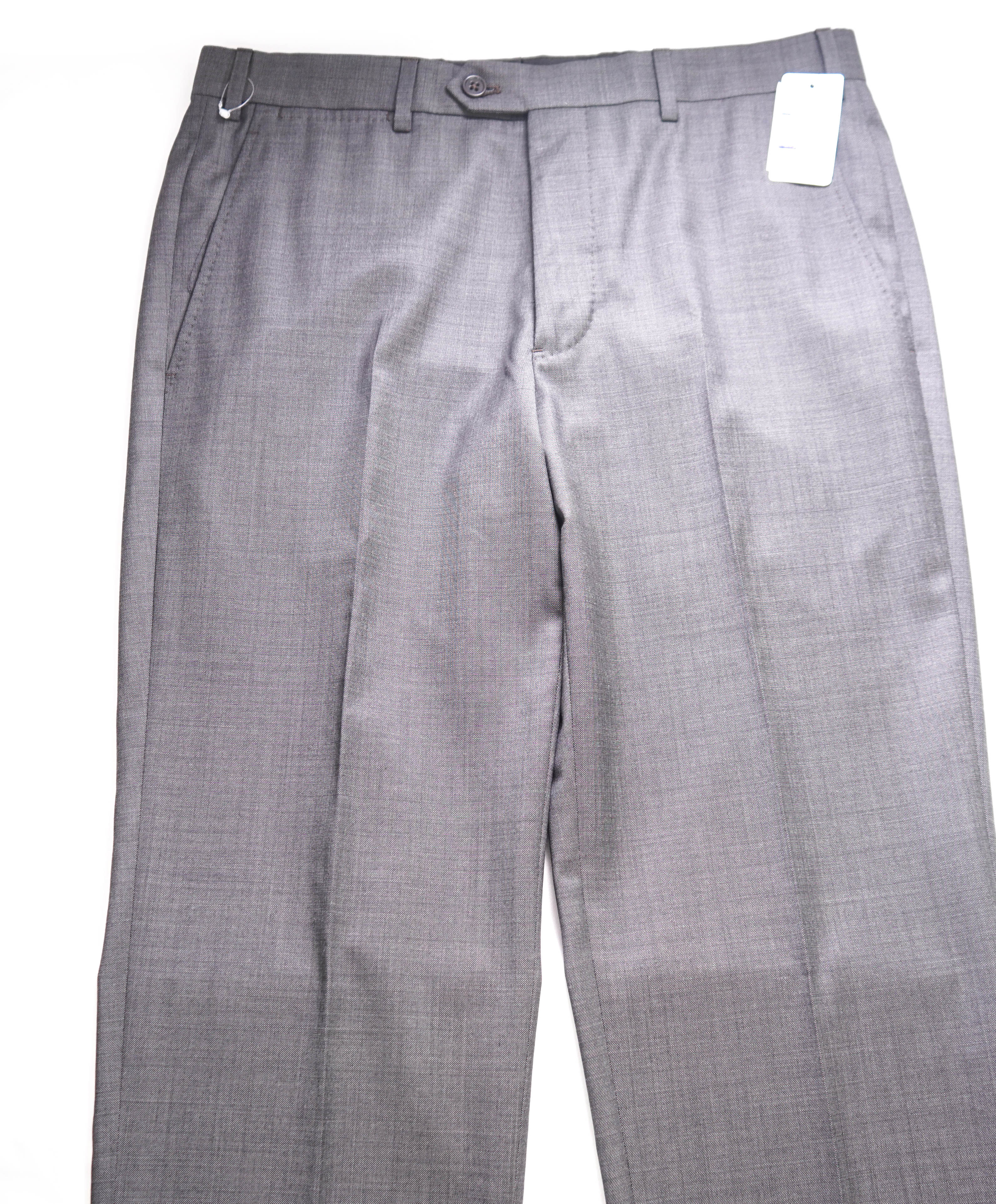 GIORGIO ARMANI - Gray Textured Pindot Flat Front Dress Pants - 32W (48EU)