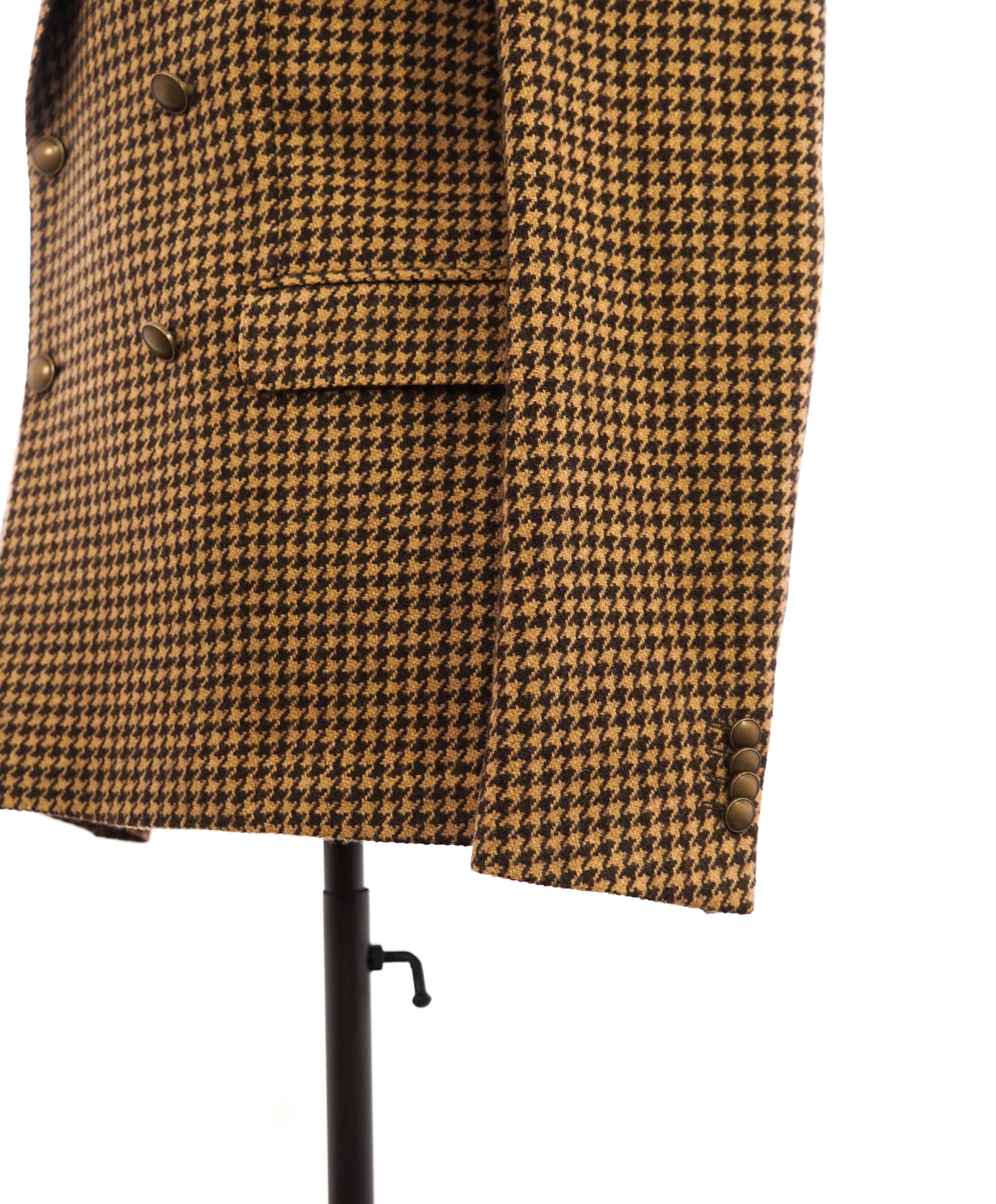 $1,495 ELEVENTY - Neutral/Brown HOUNDSTOOTH Double Breasted Blazer - 38 (48 EU)