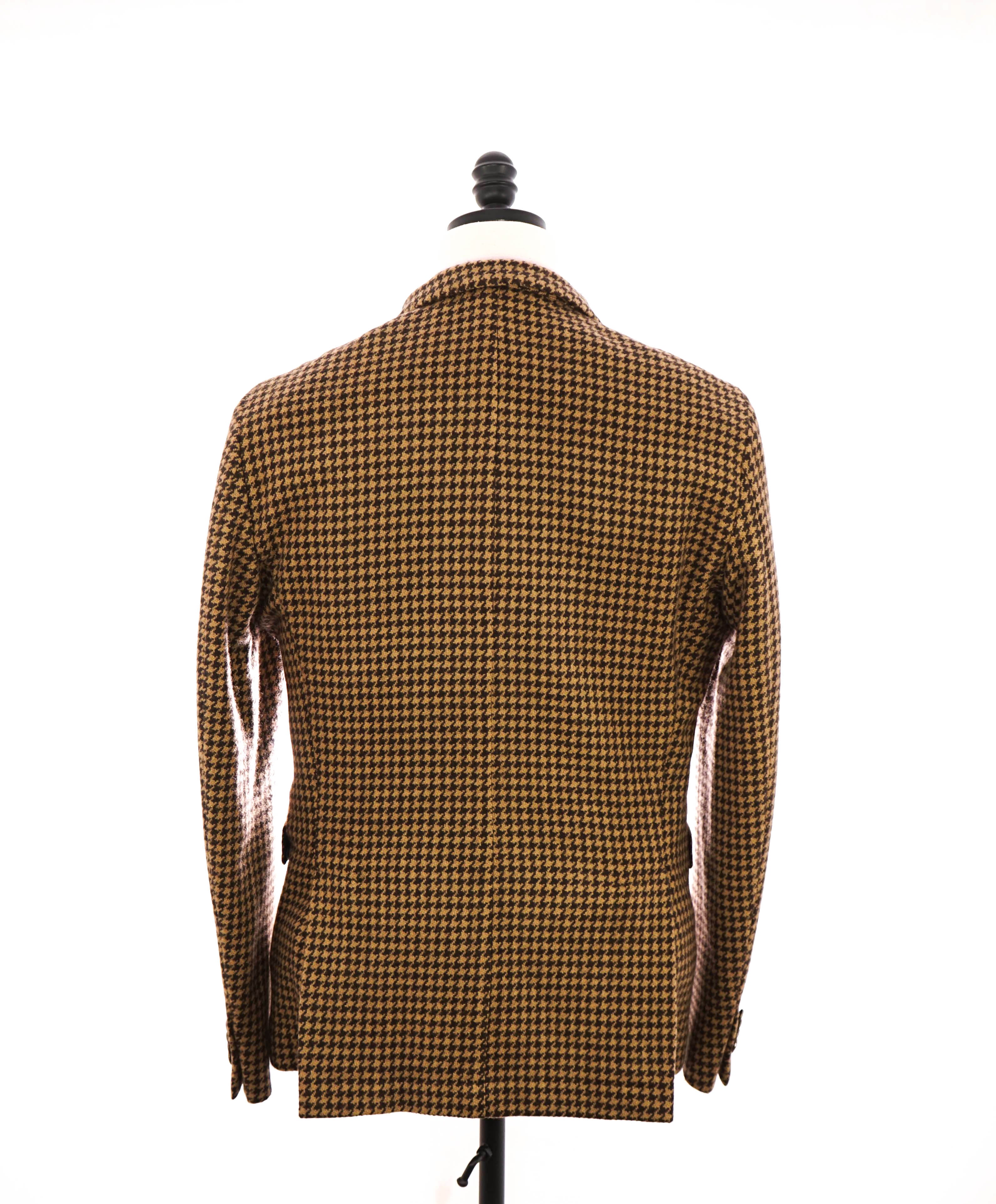 $1,495 ELEVENTY - Neutral/Brown HOUNDSTOOTH Double Breasted Blazer - 38 (48 EU)