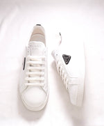 $900 PRADA -  White Leather Low Sneakers With Logo Detail - 11 US (10 IT) (Men)