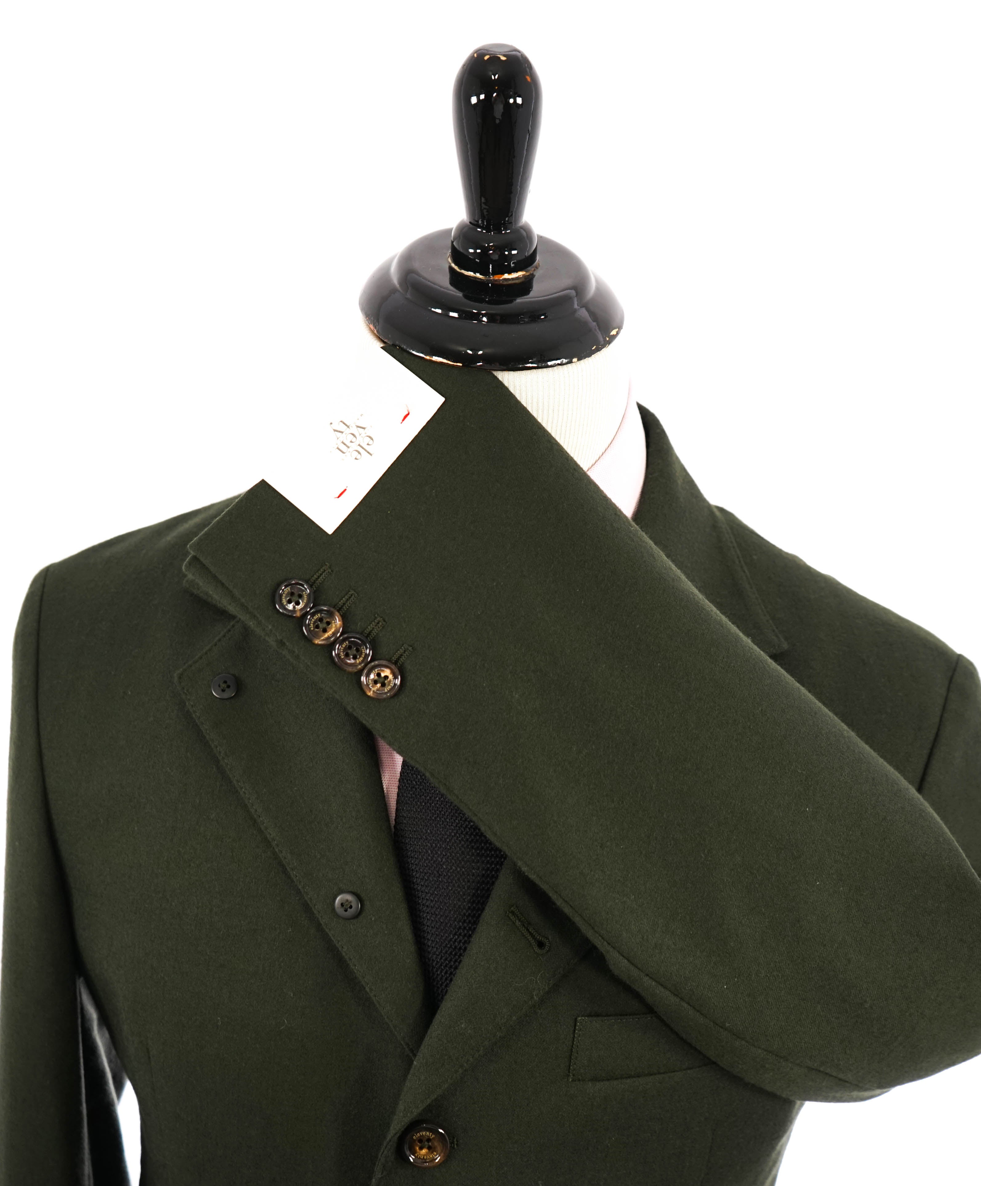 ELEVENTY - Flannel Green Coat / Suit Military Jacket Wool Suit - 40 US (50EU)