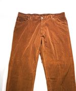 ERMENEGILDO ZEGNA - Brown "CASHCO" CASHMERE/CORDUROY Flat Front Pants - 36W