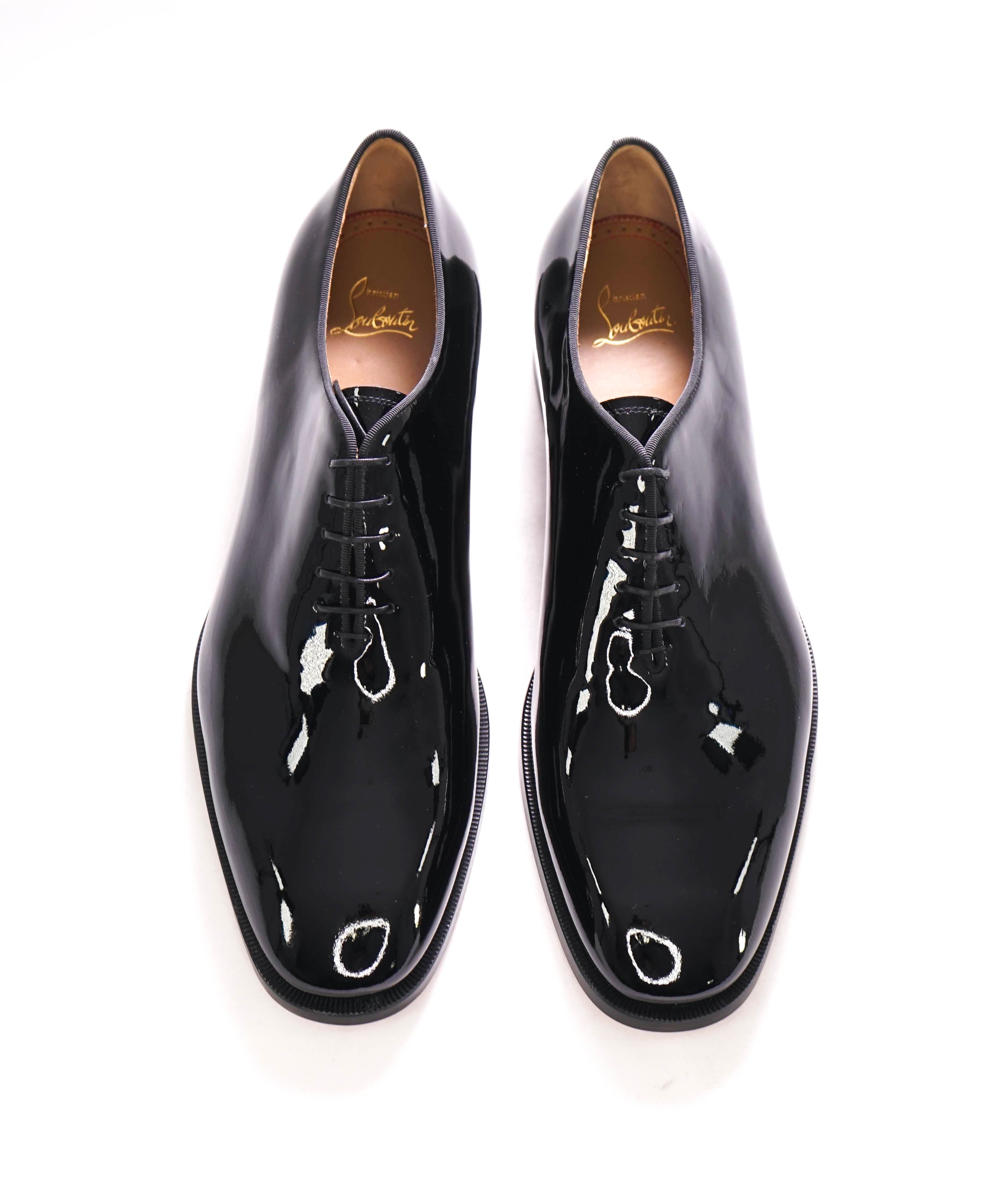 $1,145 CHRISTIAN LOUBOUTIN - *CORTEO* Black Patent Leather Oxfords - 11.5 US (44.5EU)