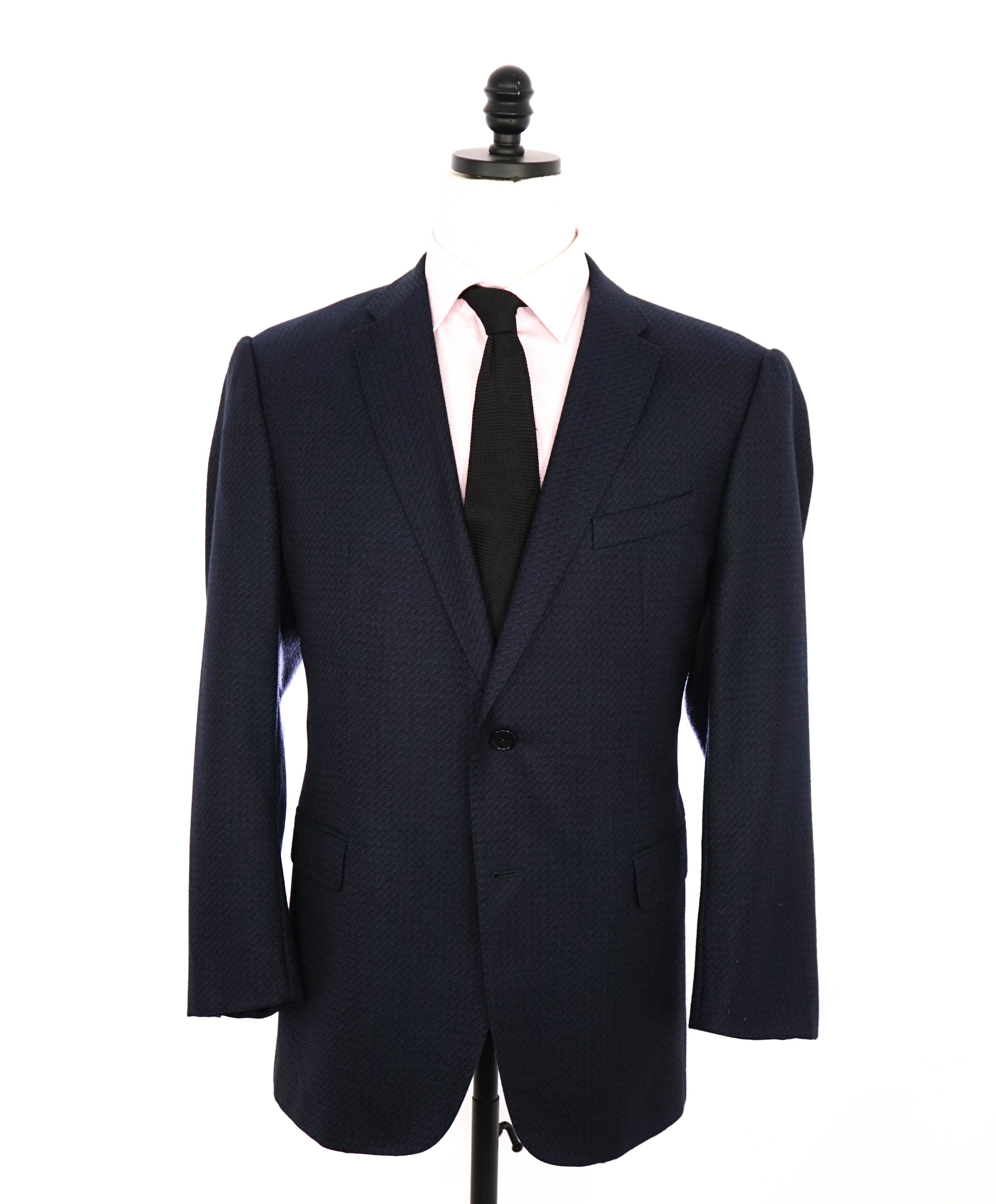 $1,995 ARMANI COLLEZIONI - "M Line" Blue CHEVRON Dinner Jacket Blazer - 44R