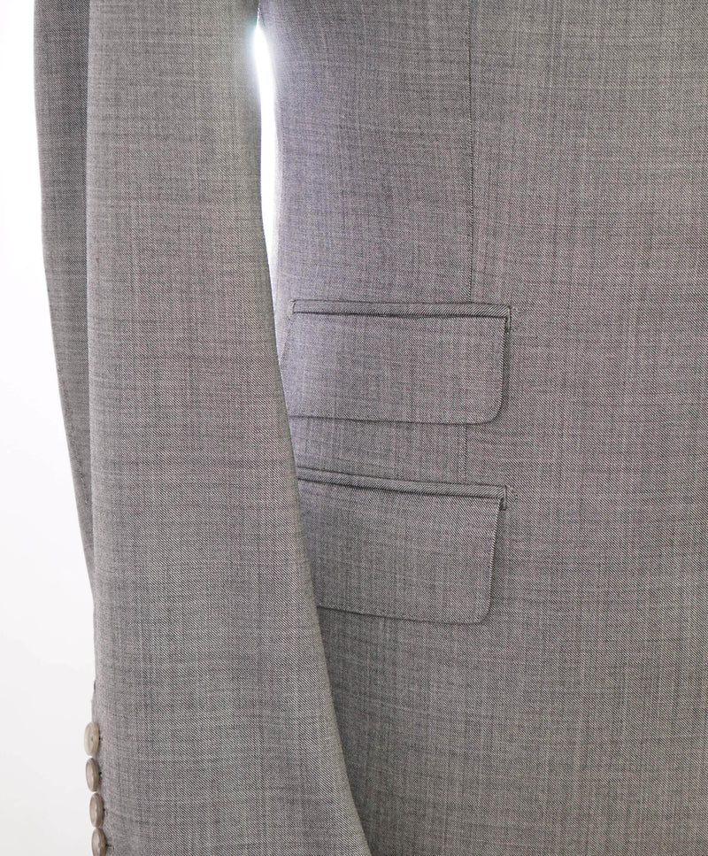 $5,970 TOM FORD - 2-Piece "FIT Y" Gray Peak Lapel Solid Side Tab Suit - 46R (56EU)