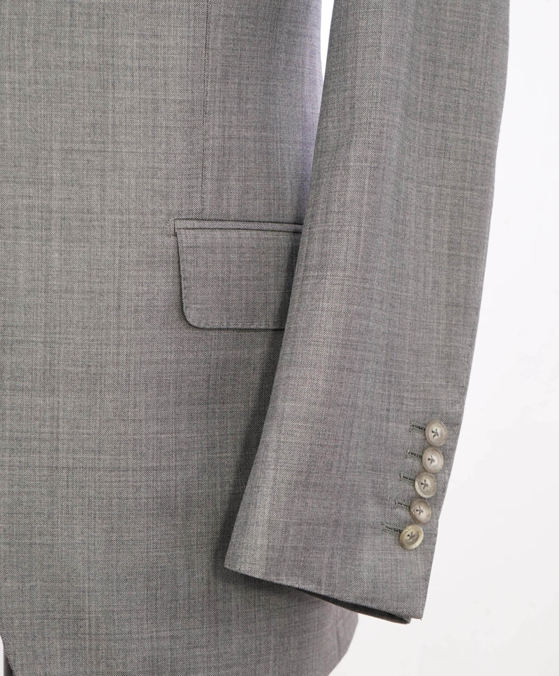 $5,970 TOM FORD - 2-Piece "FIT Y" Gray Peak Lapel Solid Side Tab Suit - 46R (56EU)