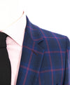 PAUL SMITH - Wool “The Kensington ”Navy/Pink Windowpane Suit- 38R