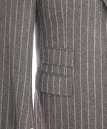 $3,495 RALPH LAUREN PURPLE LABEL - Gray Flannel Tonal Chalk Stripe Suit - 42R