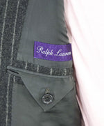 $3,495 RALPH LAUREN PURPLE LABEL - Gray Flannel Tonal Chalk Stripe Suit - 42R