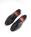 $1,410 ZEGNA - *UDINE* BLACK LEATHER LOGO DERBY SHOES - (10 EU) 11 US