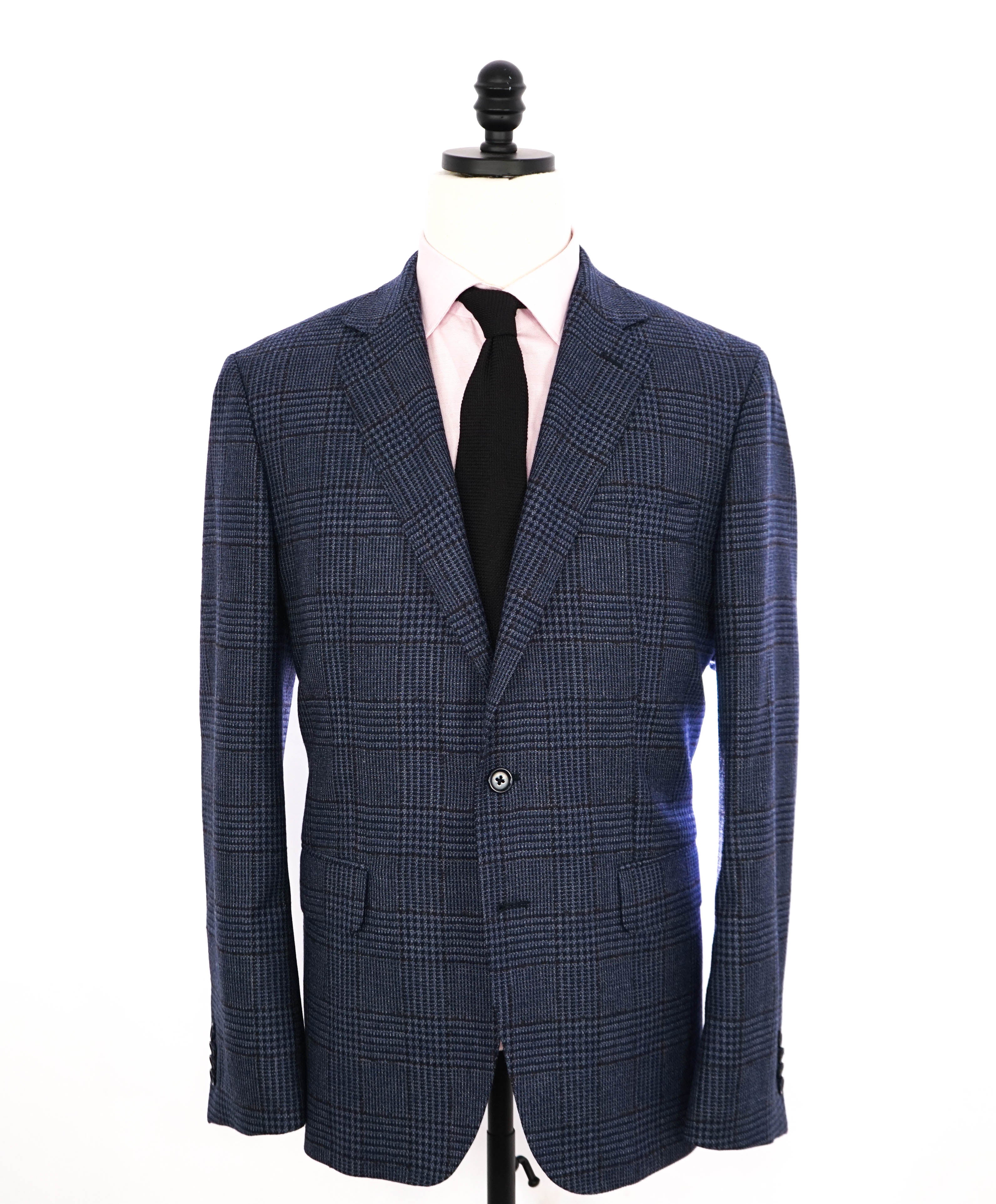 $1,295 LORO PIANA - MOVIMENTO “ZELANDER” Bold Blue Check Blazer- 46R